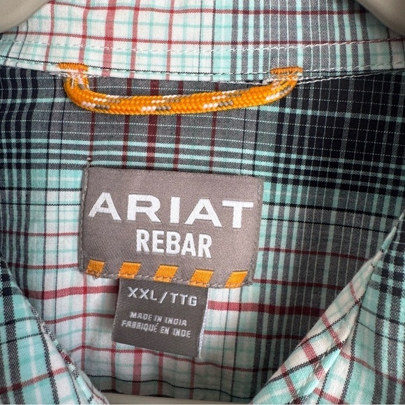 Ariat Women’s Rebar Plaid Button Up Adjustable Long Sleeves Plus Size Shirt - Picture 2 of 10